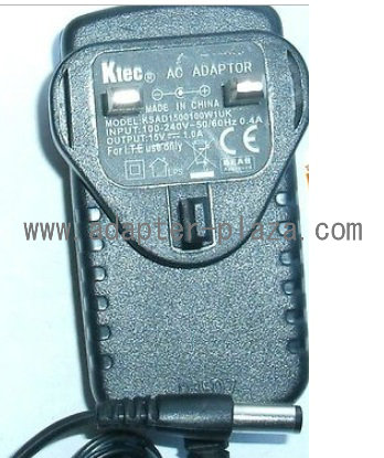 New Ktec KSAD1500100W1UK 15V 1A AC ADAPTER power supply charger UK PLUG - Click Image to Close